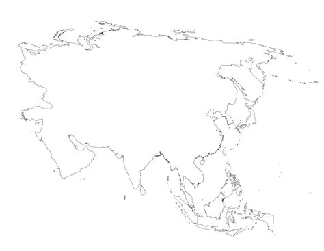 Printable Blank Map Of Asia